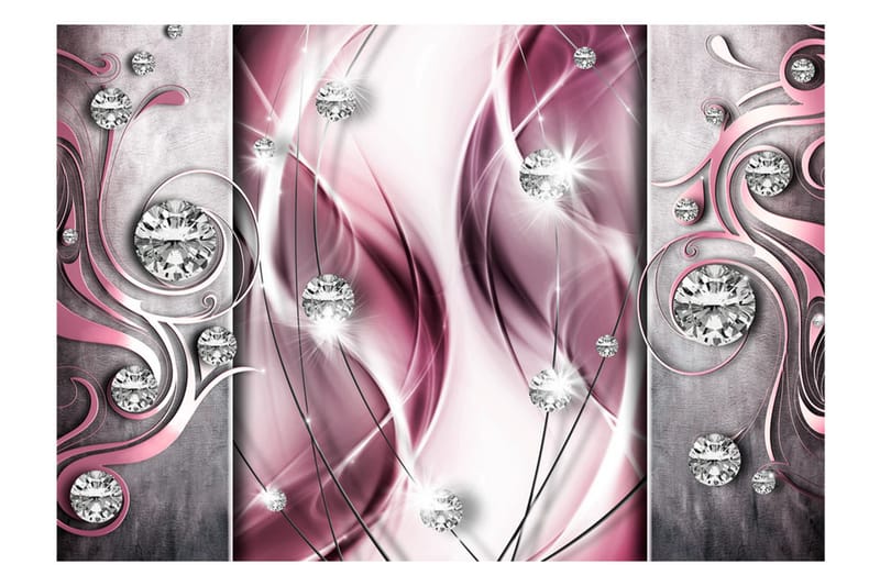 Fototapet Pink And Diamonds 100x70 - Artgeist sp. z o. o. - Inredning - Tapet - Fototapet