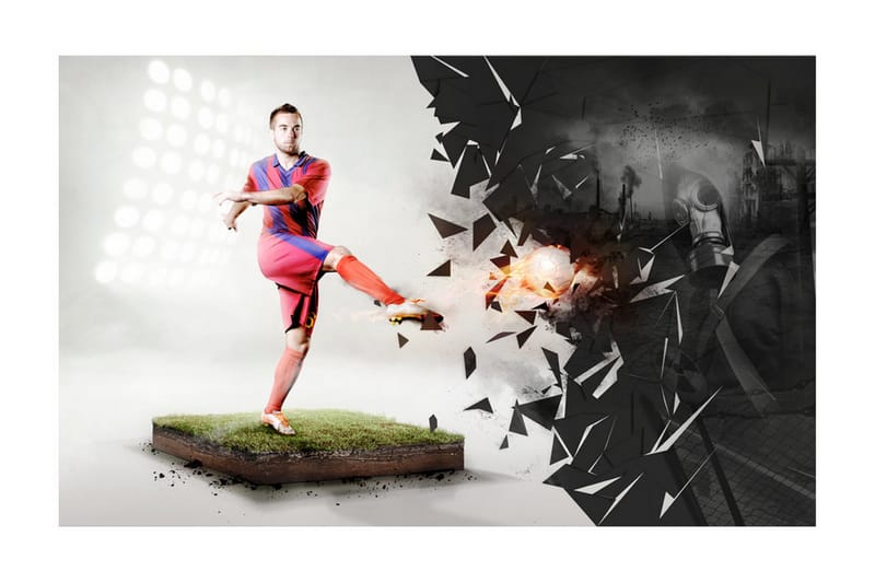 Fototapet Power Of Football 450x280 - Artgeist sp. z o. o. - Inredning - Tapet - Fototapet