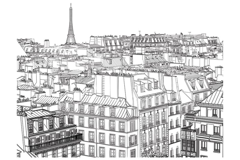 Fototapet Parisian S Sketchbook 400x309 - Artgeist sp. z o. o. - Inredning - Tapet - Fototapet