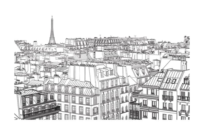 Fototapet Parisian S Sketchbook 450x270 - Artgeist sp. z o. o. - Inredning - Tapet - Fototapet