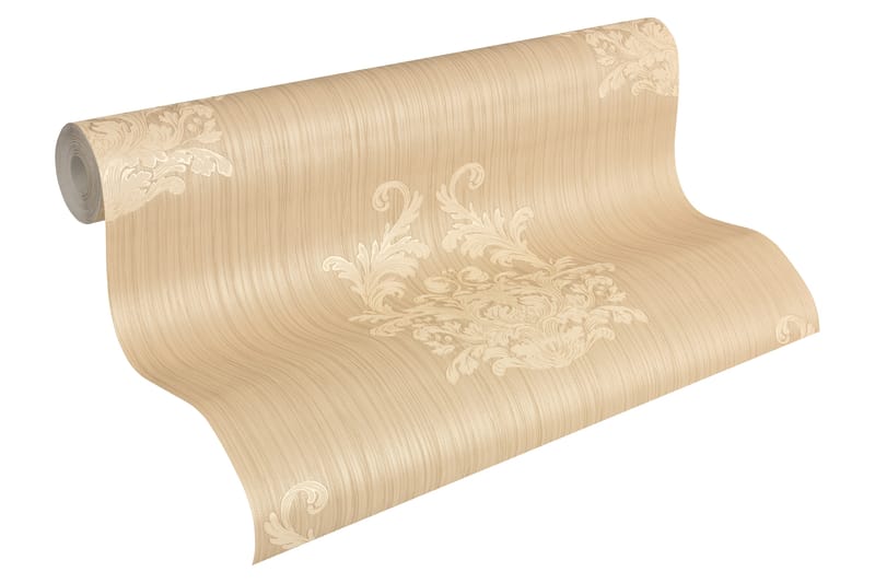 Barock Tapet Nobile Ovävd Beige Guld - AS Creation - Inredning - Tapet - Mönstrad tapet