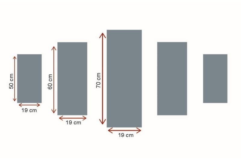Canvasmålning Dekorativ 5 Delar - Flerfärgad - Inredning - Tavlor & posters - Canvastavla