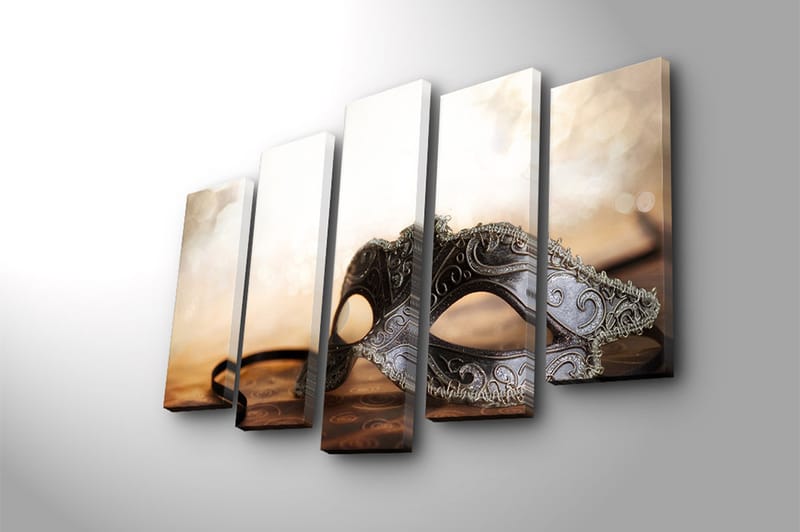 Canvastavla 5-pack Flerfärgad - 19x60 cm - Inredning - Tavlor & posters - Canvastavla