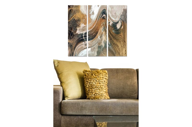 Canvastavla Abstract 3-pack Flerfärgad - 20x50 cm - Inredning - Tavlor & posters - Canvastavla