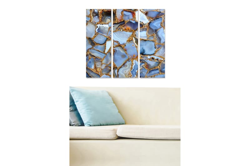 Canvastavla Abstract 3-pack Flerfärgad - 20x50 cm - Inredning - Tavlor & posters - Canvastavla