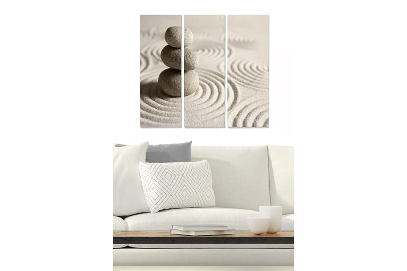 Canvastavla Abstract 3-pack Flerfärgad - 20x50 cm - Inredning - Tavlor & posters - Canvastavla