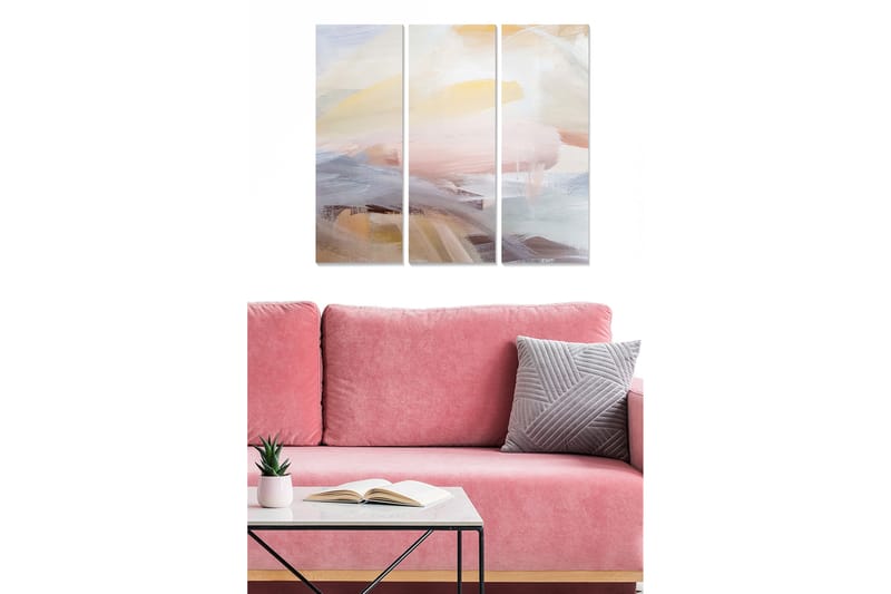 Canvastavla Abstract 3-pack Flerfärgad - 20x50 cm - Inredning - Tavlor & posters - Canvastavla