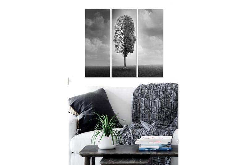 Canvastavla Abstract 3-pack Flerfärgad - 20x50 cm - Inredning - Tavlor & posters - Canvastavla