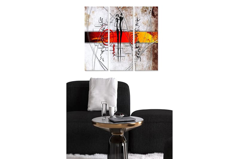 Canvastavla Abstract 3-pack Flerfärgad - 20x50 cm - Inredning - Tavlor & posters - Canvastavla