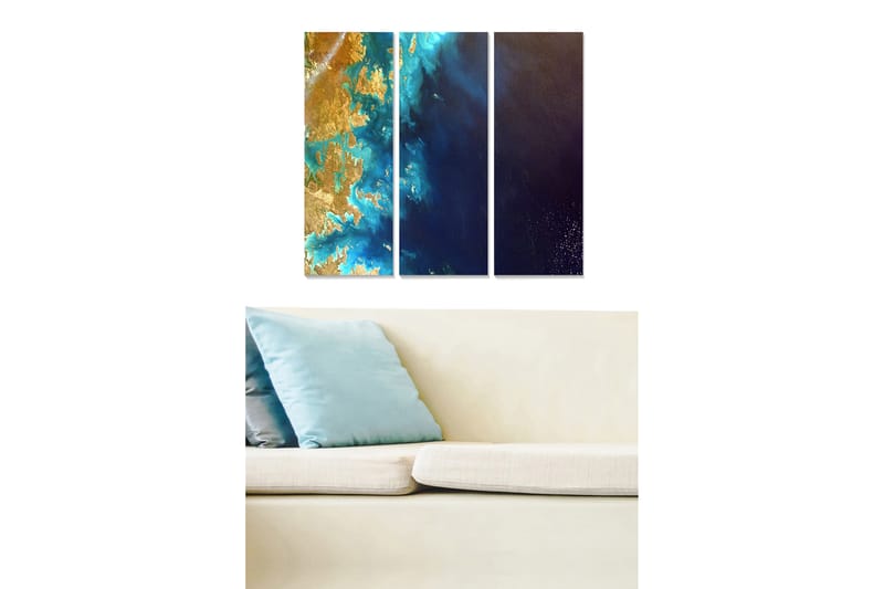 Canvastavla Abstract 3-pack Flerfärgad - 20x50 cm - Inredning - Tavlor & posters - Canvastavla