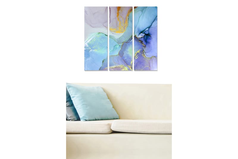 Canvastavla Abstract 3-pack Flerfärgad - 20x50 cm - Inredning - Tavlor & posters - Canvastavla