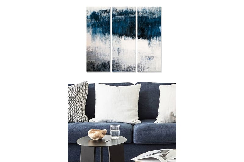 Canvastavla Abstract 3-pack Flerfärgad - 20x50 cm - Inredning - Tavlor & posters - Canvastavla