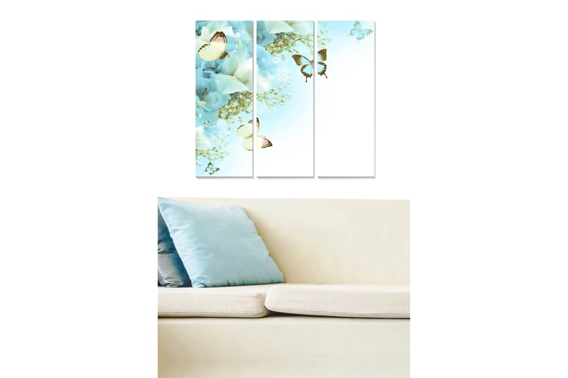 Canvastavla Abstract 3-pack Flerfärgad - 20x50 cm - Inredning - Tavlor & posters - Canvastavla