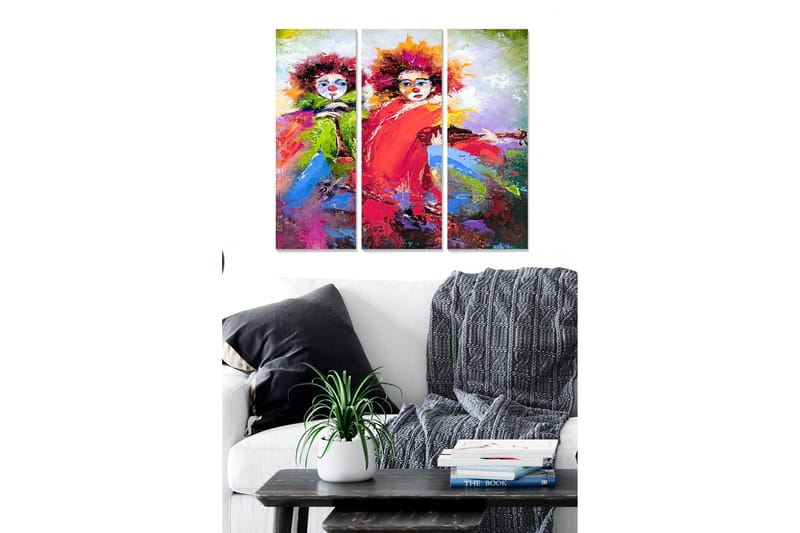 Canvastavla Abstract 3-pack Flerfärgad - 20x50 cm - Inredning - Tavlor & posters - Canvastavla