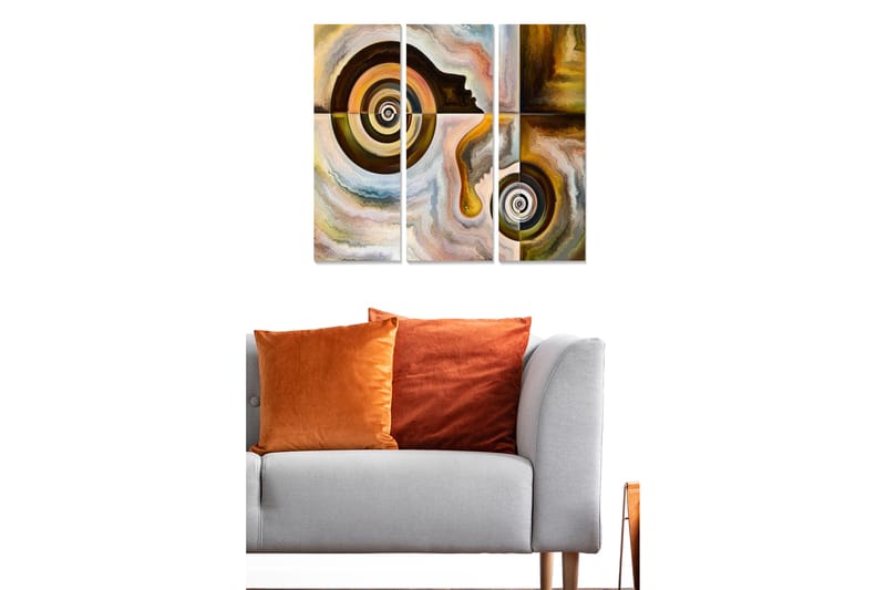 Canvastavla Abstract 3-pack Flerfärgad - 20x50 cm - Inredning - Tavlor & posters - Canvastavla