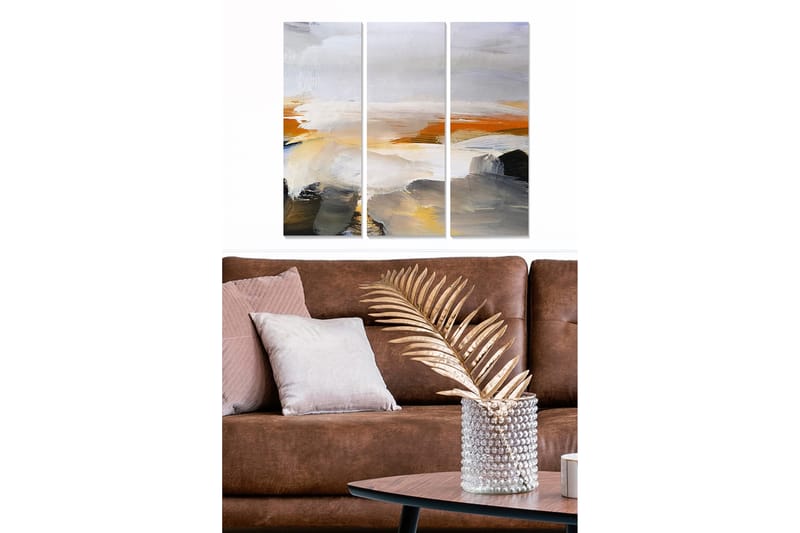 Canvastavla Abstract 3-pack Flerfärgad - 20x50 cm - Inredning - Tavlor & posters - Canvastavla