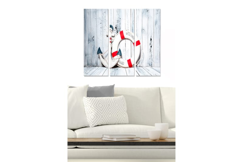 Canvastavla Abstract 3-pack Flerfärgad - 20x50 cm - Inredning - Tavlor & posters - Canvastavla