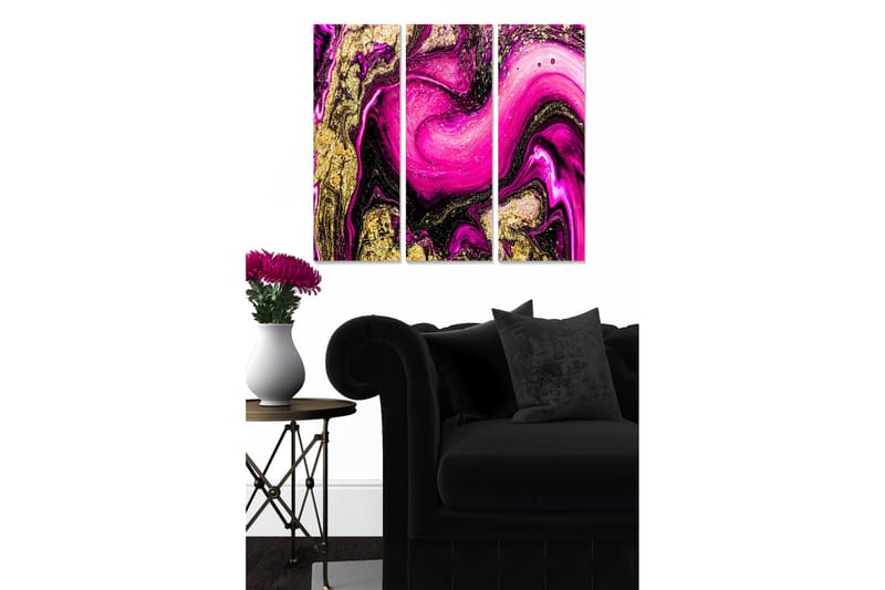 Canvastavla Abstract 3-pack Flerfärgad - 20x50 cm - Inredning - Tavlor & posters - Canvastavla