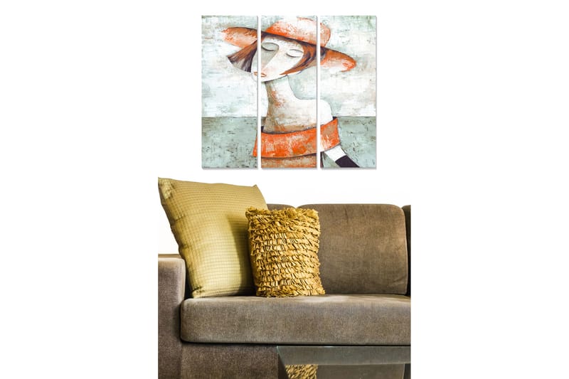 Canvastavla Abstract 3-pack Flerfärgad - 20x50 cm - Inredning - Tavlor & posters - Canvastavla