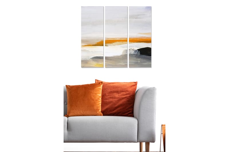 Canvastavla Abstract 3-pack Flerfärgad - 20x50 cm - Inredning - Tavlor & posters - Canvastavla