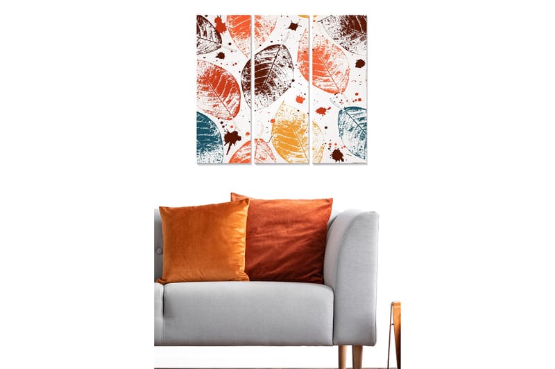 Canvastavla Abstract 3-pack Flerfärgad - 20x50 cm - Inredning - Tavlor & posters - Canvastavla