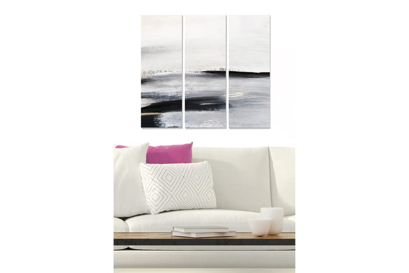 Canvastavla Abstract 3-pack Flerfärgad - 20x50 cm - Inredning - Tavlor & posters - Canvastavla