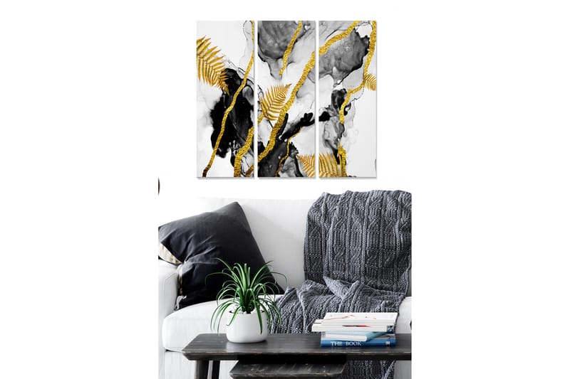 Canvastavla Abstract 3-pack Flerfärgad - 20x50 cm - Inredning - Tavlor & posters - Canvastavla