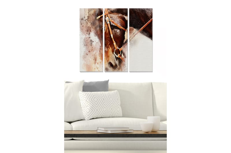 Canvastavla Abstract 3-pack Flerfärgad - 20x50 cm - Inredning - Tavlor & posters - Canvastavla