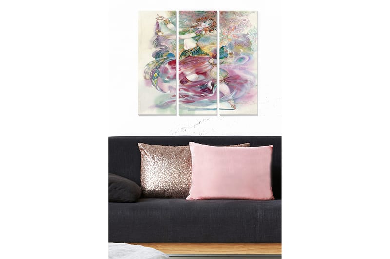 Canvastavla Abstract 3-pack Flerfärgad - 20x50 cm - Inredning - Tavlor & posters - Canvastavla