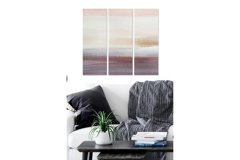 Canvastavla Abstract 3-pack Flerfärgad - 20x50 cm - Inredning - Tavlor & posters - Canvastavla