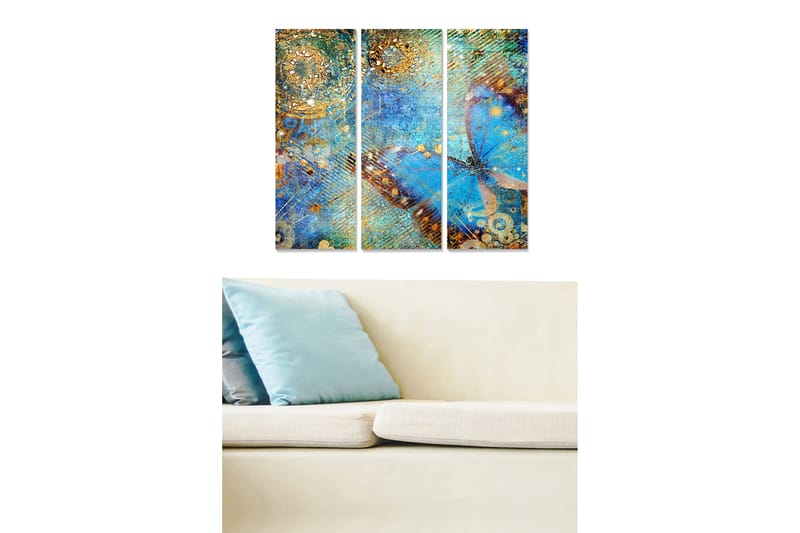 Canvastavla Abstract 3-pack Flerfärgad - 20x50 cm - Inredning - Tavlor & posters - Canvastavla