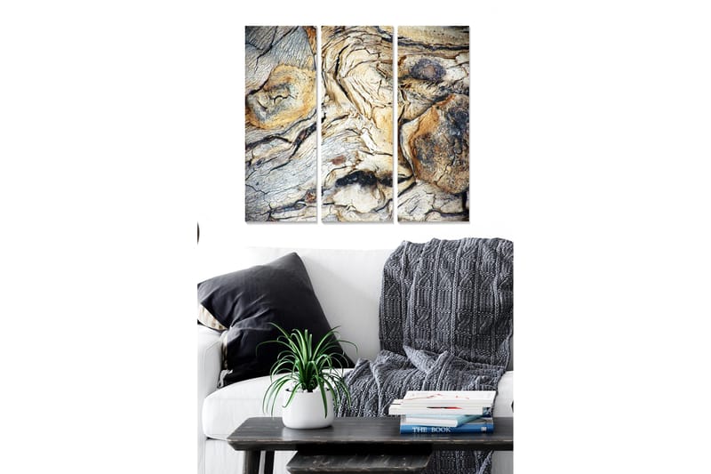 Canvastavla Abstract 3-pack Flerfärgad - 20x50 cm - Inredning - Tavlor & posters - Canvastavla