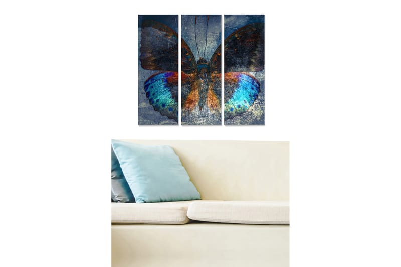 Canvastavla Abstract 3-pack Flerfärgad - 20x50 cm - Inredning - Tavlor & posters - Canvastavla