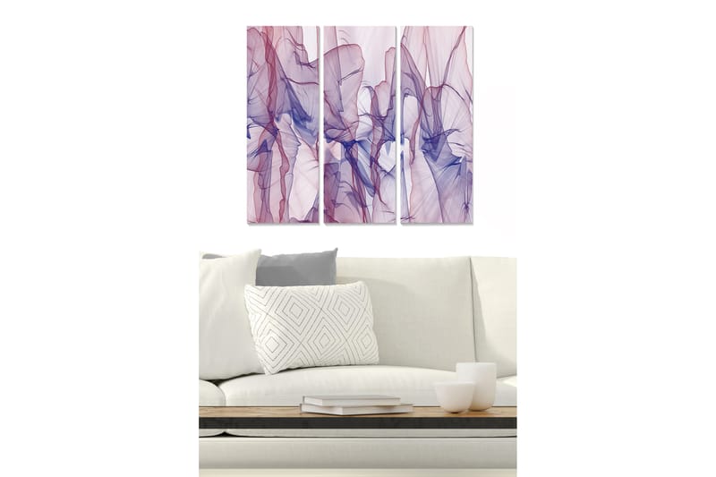 Canvastavla Abstract 3-pack Flerfärgad - 20x50 cm - Inredning - Tavlor & posters - Canvastavla