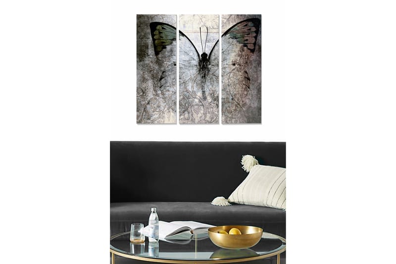 Canvastavla Abstract 3-pack Flerfärgad - 20x50 cm - Inredning - Tavlor & posters - Canvastavla