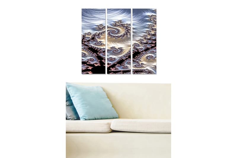 Canvastavla Abstract 3-pack Flerfärgad - 20x50 cm - Inredning - Tavlor & posters - Canvastavla