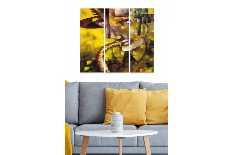 Canvastavla Abstract 3-pack Flerfärgad - 20x50 cm - Inredning - Tavlor & posters - Canvastavla