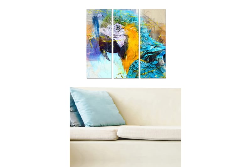 Canvastavla Abstract 3-pack Flerfärgad - 20x50 cm - Inredning - Tavlor & posters - Canvastavla