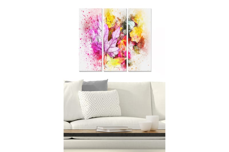 Canvastavla Abstract 3-pack Flerfärgad - 20x50 cm - Inredning - Tavlor & posters - Canvastavla