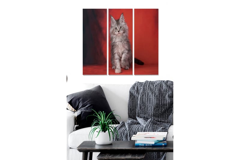 Canvastavla Animal 3-pack Flerfärgad - 20x50 cm - Inredning - Tavlor & posters - Canvastavla