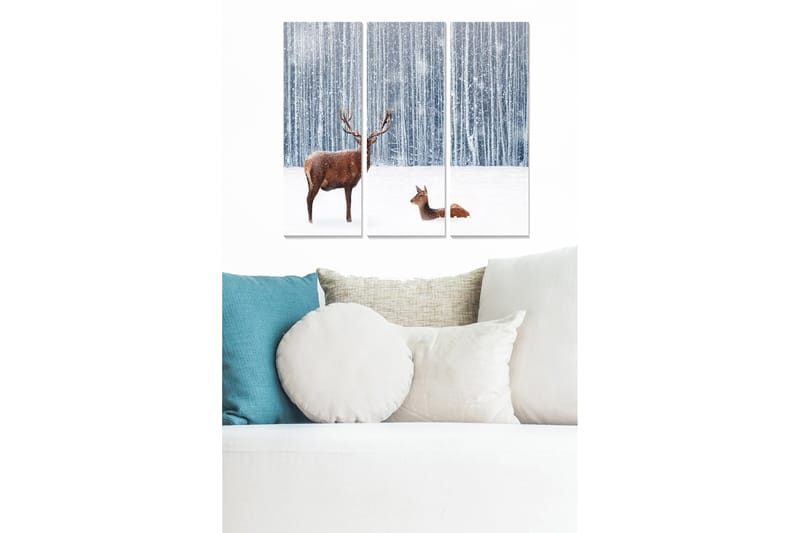 Canvastavla Animal 3-pack Flerfärgad - 20x50 cm - Inredning - Tavlor & posters - Canvastavla