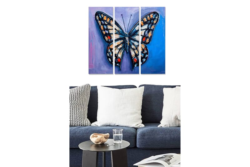 Canvastavla Animal 3-pack Flerfärgad - 20x50 cm - Inredning - Tavlor & posters - Canvastavla