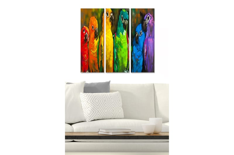 Canvastavla Animal 3-pack Flerfärgad - 20x50 cm - Inredning - Tavlor & posters - Canvastavla