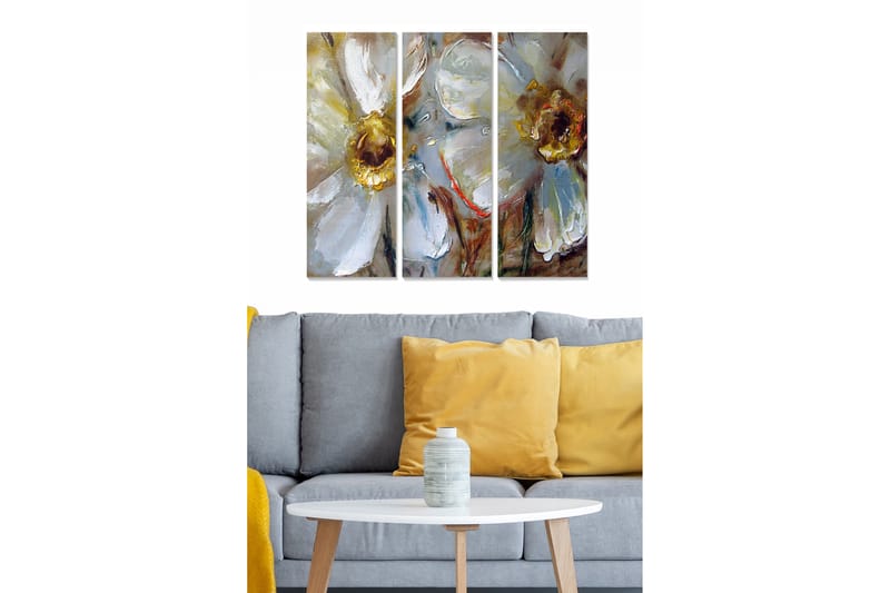 Canvastavla Floral 3-pack Flerfärgad - 20x50 cm - Inredning - Tavlor & posters - Canvastavla