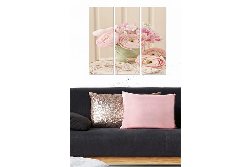 Canvastavla Floral 3-pack Flerfärgad - 20x50 cm - Inredning - Tavlor & posters - Canvastavla