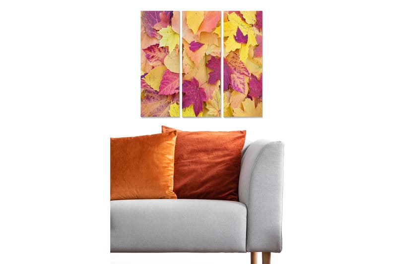 Canvastavla Floral 3-pack Flerfärgad - 20x50 cm - Inredning - Tavlor & posters - Canvastavla