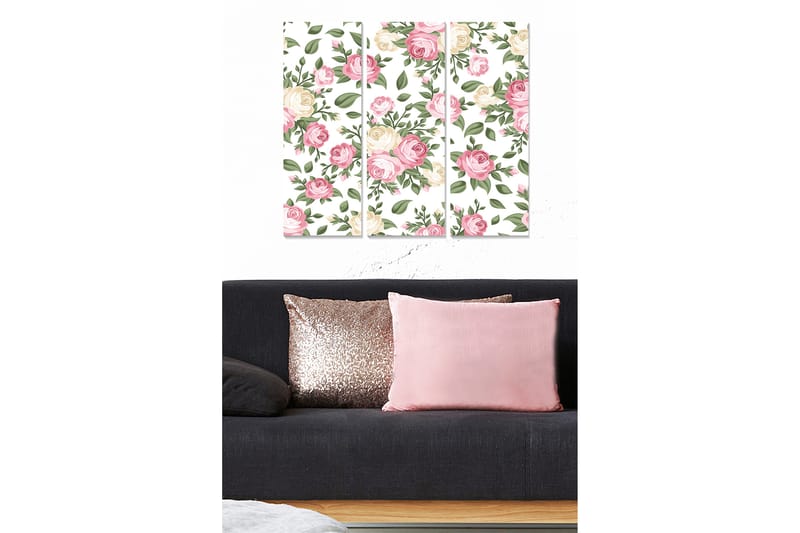 Canvastavla Floral 3-pack Flerfärgad - 20x50 cm - Inredning - Tavlor & posters - Canvastavla