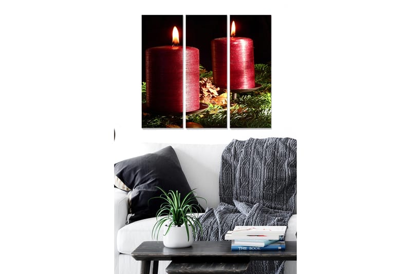 Canvastavla Floral 3-pack Flerfärgad - 20x50 cm - Inredning - Tavlor & posters - Canvastavla