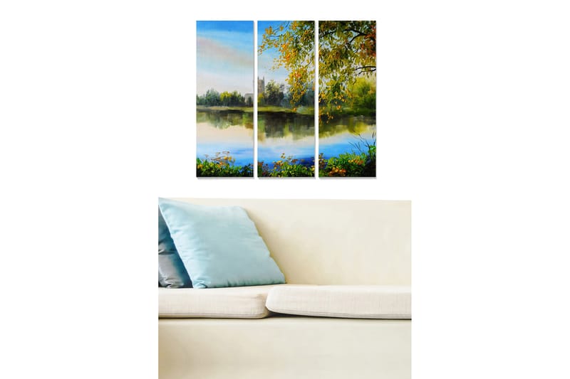 Canvastavla Floral 3-pack Flerfärgad - 20x50 cm - Inredning - Tavlor & posters - Canvastavla