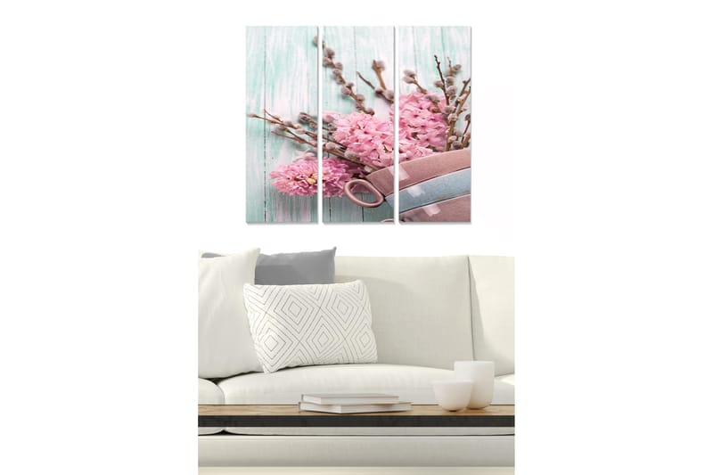 Canvastavla Floral 3-pack Flerfärgad - 20x50 cm - Inredning - Tavlor & posters - Canvastavla